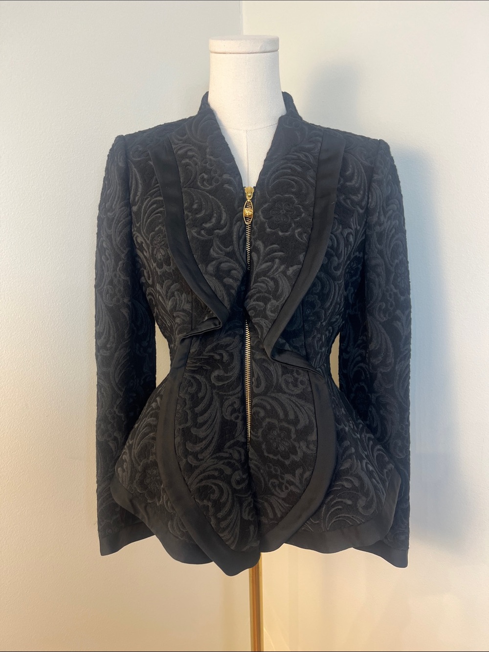SCFASHION Black Damask Jacket